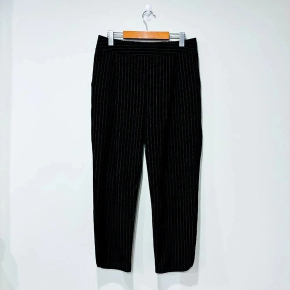 LUNA MOON Striped black pants with elastic waistband - Picture 5 of 9
